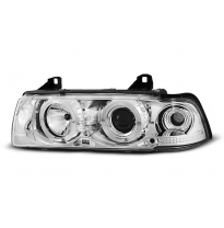 Faros Delanteros Angel Eyes Bmw E36 12.90-08.99 Angel Eyes Cromados