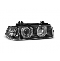 Faros Delanteros Angel Eyes Bmw E36 12.90-08.99 Fondo Negro
