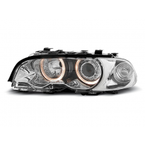 Faros Delanteros Angel Eyes Bmw E46 04.99-08.01 Coupe Cabrio Angel Eyes Cromados