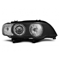 Faros Delanteros Angel Eyes Bmw X5 E53 09.99-10.03 Fondo Negro