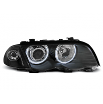 Faros Delanteros Angel Eyes Bmw E46 05.98-08.01 S/T Fondo Negro