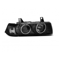 Faros Delanteros Angel Eyes Bmw E36 12.90-08.99 C/C Fondo Negro
