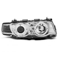 Faros Delanteros Angel Eyes Bmw E38 09.98-07.01 Angel Eyes Cromados Xenon