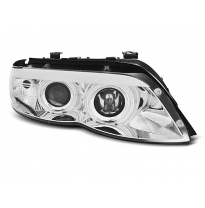 Faros Delanteros Angel Eyes Bmw X5 E53 11.03-06 Cromado Ccfl Xenon