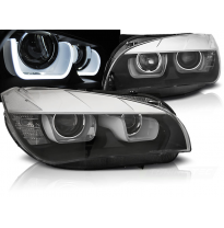 Faros Delanteros Luz Diurna Bmw X1 E84 08.12-01.14 Tube Light Negro