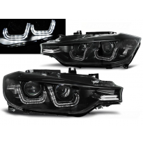 Faros Delanteros Luz Diurna Bmw F30/F31 10.11 - 05.15 Negro U-Led Bar