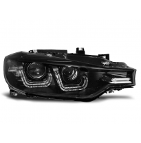 Bmw F30/F31 10.11 - 05.15 Faros Delanteros Luz Diurna Negro U-Led Bar Xenon