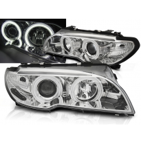 Faros Delanteros Angel Eyes Bmw E46 04.03-06 Coupe Cabrio Angel Eyes Ccfl Xenon Cromado