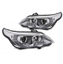 FAROS OJOS DE ÁNGEL LED 3D CROMADOS se adapta a BMW E60 E61 03-07