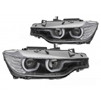 FAROS DELANTEROS BMW F30/F31 10.11 - 05.15 U-TYPE HID NEGRO