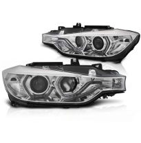 Faros Delanteros Bmw F30/F31 10.11 - 05.15 Angel Eyes Led Chrome Xenon Drl