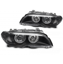 FAROS XENON ANGEL EYES NEGROS para BMW E46 03-06 COUPE CABRIO