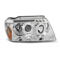 Faros Delanteros Angel Eyes Chrysler Jeep Grand Cherokee 99-05.05 Angel Eyes Cromados