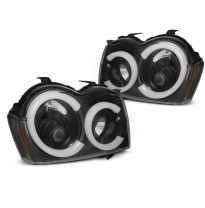 Faros Luz Diurna Chrysler Jeep Grand Cherokee 05-08 Negro Tube Light