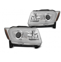 Faros Luz Diurna Chrysler Jeep Grand Cherokee 11-13 Cromado Tube Light Intermitente Dinamico