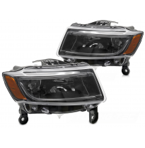 FAROS DELANTEROS CHRYSLER JEEP GRAND CHEROKEE 14-16 LUZ TUBO NEGRA