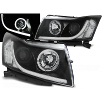 Faros Delanteros Luz Diurna  Chevrolet Cruze 09-12 Tube Light Negro