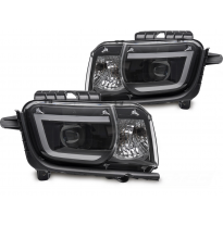 FAROS DELANTEROS CHEVROLET CAMARO 09-13 LUZ TUBO NEGRA