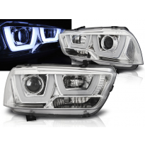 Faros Delanteros Luz Diurna Dodge Charger Lx Ii 11-15 Tube Light Cromado