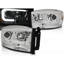 Faros Delanteros Dodge Ram 06-08 Tube Light Cromado
