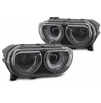 FAROS DELANTEROS LUZ DIURNA NEGROS para DODGE CHALLENGER 08-14