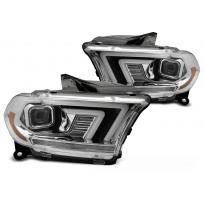 FAROS DELANTEROS CROMADOS TUBO SEQUENCIALES para DODGE DURANGO 10-13
