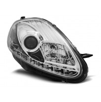 Fiat Grande Punto 08-09 Faros Delanteros Luz Diurna Cromados