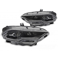 FAROS DELANTEROS LED NEGROS para FORD MUSTANG 18-21