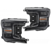 FAROS DELANTEROS LED NEGROS LUZ DIURNA INTERMITENTE DINAMICO aptos para FORD F150 MK13 17-20