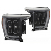 FAROS DELANTEROS LED NEGROS LUZ DIURNA aptos para FORD F150 MK14 20-23