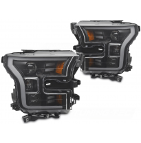 FAROS DELANTEROS TUBO LUZ NEGRO aptos para FORD F150 MK13 14-17