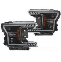 FAROS DELANTEROS TUBO LUZ NEGRO aptos para FORD F150 MK13 17-20