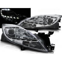 Faros Delanteros Luz Diurna Mazda 6 Ii 10-12 Cromados