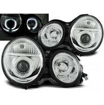 Faros Delanteros Angel Eyes Mercedes W210 E-Klasa 95-05.99 Cromados
