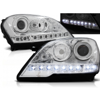 Faros Delanteros Luz Diurna Mercedes W164 Ml M-Klasa 08- Cromados