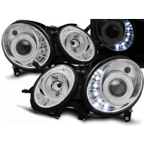Faros Delanteros Luz Diurna Mercedes W211 E-Klasa 03.02-04.06 Cromados