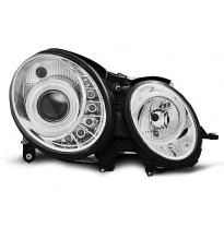 Mercedes W211 E-Klasa 05.06-09 Faros Delanteros Luz Diurna Cromados