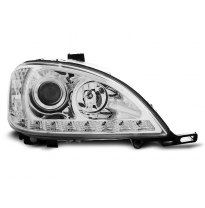 Mercedes W163 Ml M-Klasa 03.98-08.01 Faros Delanteros Luz Diurna Cromados
