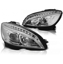 Faros Luz Diurna Mercedes W204 07-10 Chrome Tube Light H7