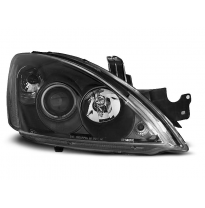 Faros Delanteros Angel Eyes Mitsubishi Lancer 7 04-07 Fondo Negro