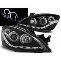 Faros Delanteros Luz Diurna Mitsubishi Lancer 7 04-07 Fondo Negro