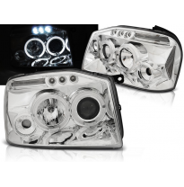 Faros Delanteros Angel Eyes Nissan Frontier Us Version 01-04 Cromado