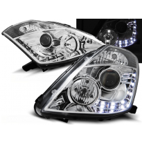 Faros Delanteros Luz Diurna Nissan 350z 03-05 Xenon Cromados