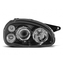Faros Delanteros Angel Eyes Opel Corsa B 02.93-10.00 Fondo Negro
