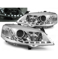Faros Delanteros Luz Diurna Opel Astra G 09.97-02.04 Cromados