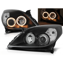 Faros Delanteros Angel Eyes Opel Vectra C 09.05-08 Fondo Negro