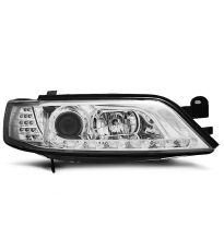 Opel Vectra B 11.96-12.98 Faros Delanteros Luz Diurna Cromados Intermitente Led