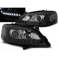 Faros Delanteros Luz Diurna Opel Astra G 09.97-02.04 Fondo Negro