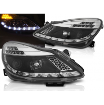 Faros Delanteros Luz Diurna Opel Corsa D 04.06-14 Fondo Negro