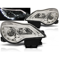 Faros Luz Diurna Opel Corsa D 11-14  Drl Cromado